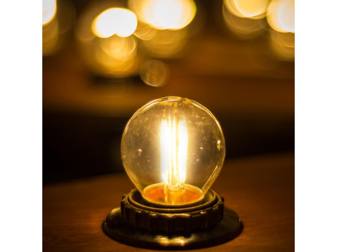 vente unique NETTLIFE Lot de 6 ampoules LED E27 à filament vintage blanc chaud 2700K 4W modèle G45 en verre de haute qualité idéales pour hôtel café maison bar