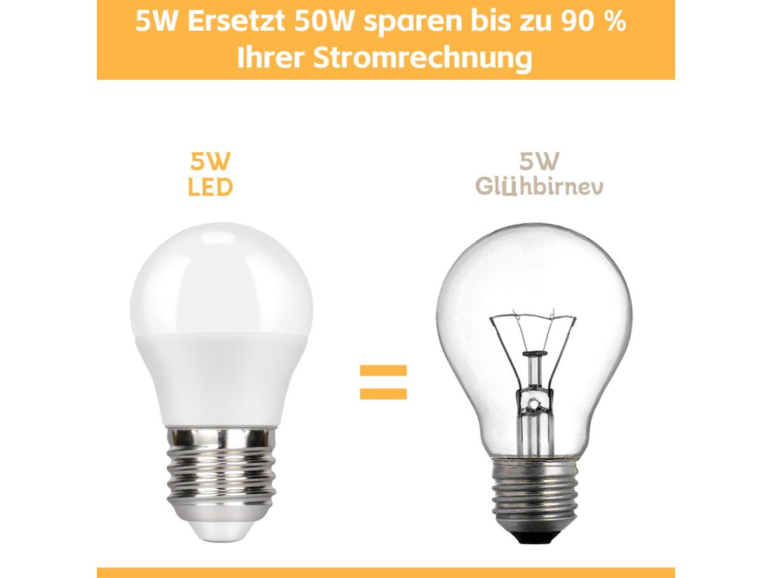 Vente Unique NETTLIFE Lot De 6 Ampoules LED E27 Blanc Chaud – 5 W 3000 K Ampoule Blanche Chaude Lampe à économie D'énergie Sans Scintillement