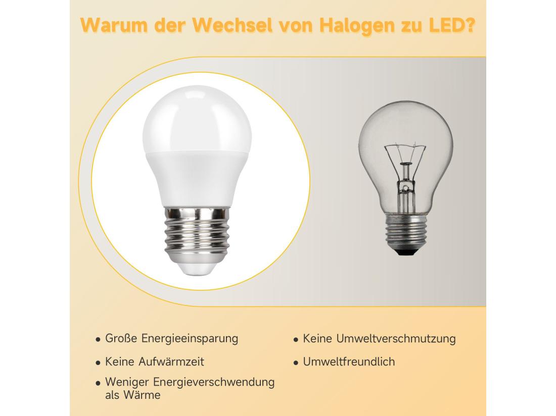 Vente Unique NETTLIFE Lot De 6 Ampoules LED E27 Blanc Chaud – 5 W 3000 K Ampoule Blanche Chaude Lampe à économie D'énergie Sans Scintillement