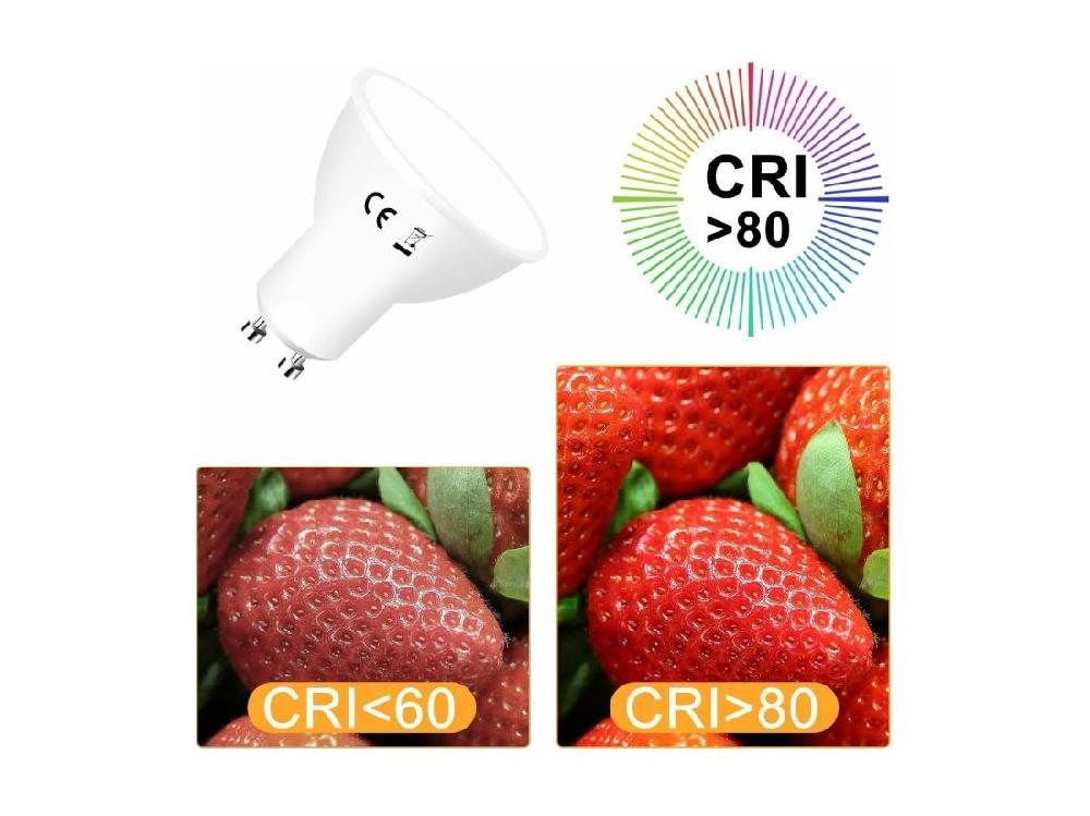 Vente Unique NETTLIFE Lot De 6 Ampoules LED GU10 Blanc Froid Lampe 6 W 5000 K Remplace Les Ampoules 60W Angle De Faisceau 110° économie D'énergie Réflecteur