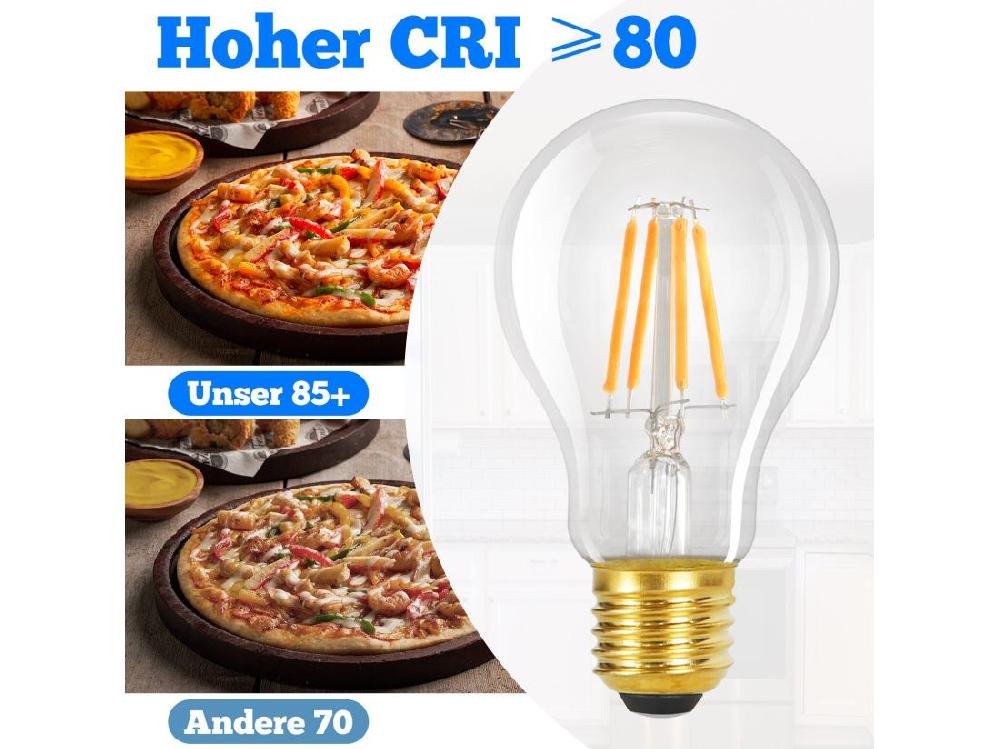 Vente Unique NETTLIFE Pack De 3 Ampoules LED E27 Lampe Vintage A60 Edison De 4W 2700K Blanc Chaud à Filament Rétro économie D'énergie Pour Maison Café Non Dimmable