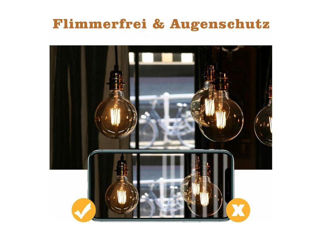 Vente Unique NETTLIFE Pack De 6 Ampoules LED E27 Lampe Vintage - Ampoules à Filament Blanc Chaud G95 2700K 4W Edison Idéales Pour Maison Hôtel Café Bar