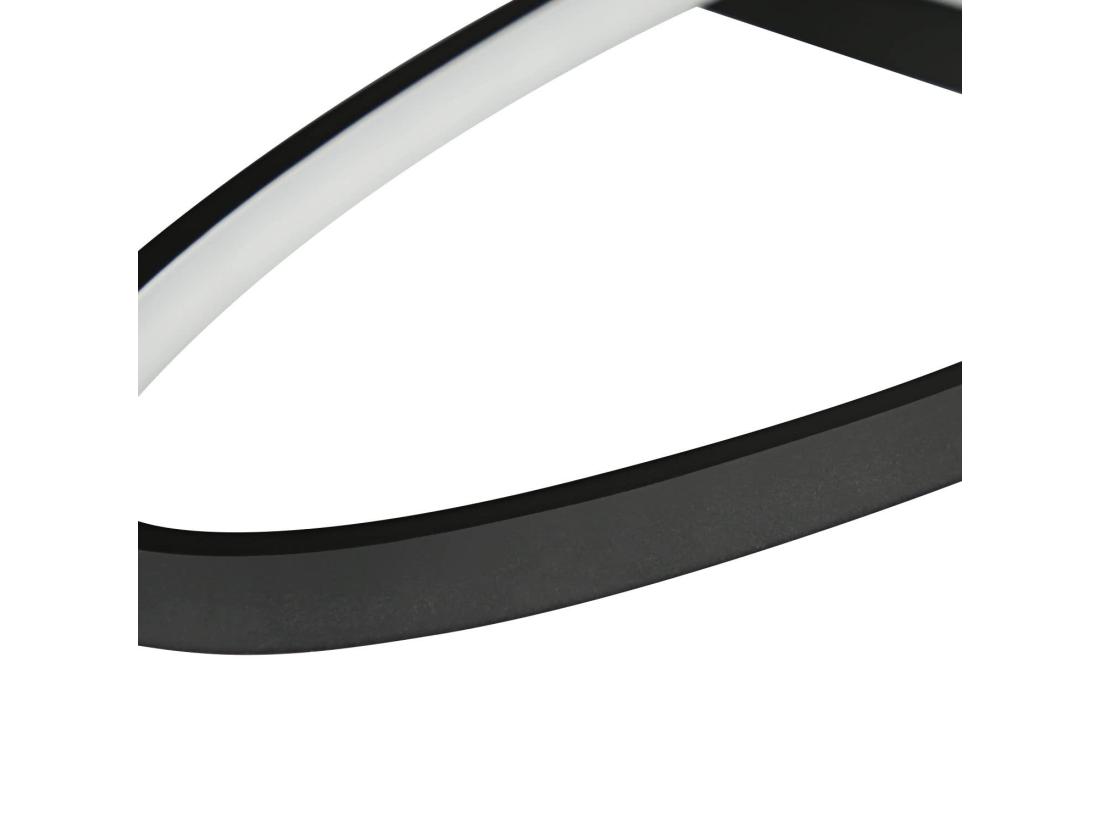 Vente Unique NETTLIFE Plafonnier LED Noir 75 W à Intensité Variable Avec Télécommande Intérieur Moderne Pour Salon Chambre Cuisine Salle à Manger Et Bureau