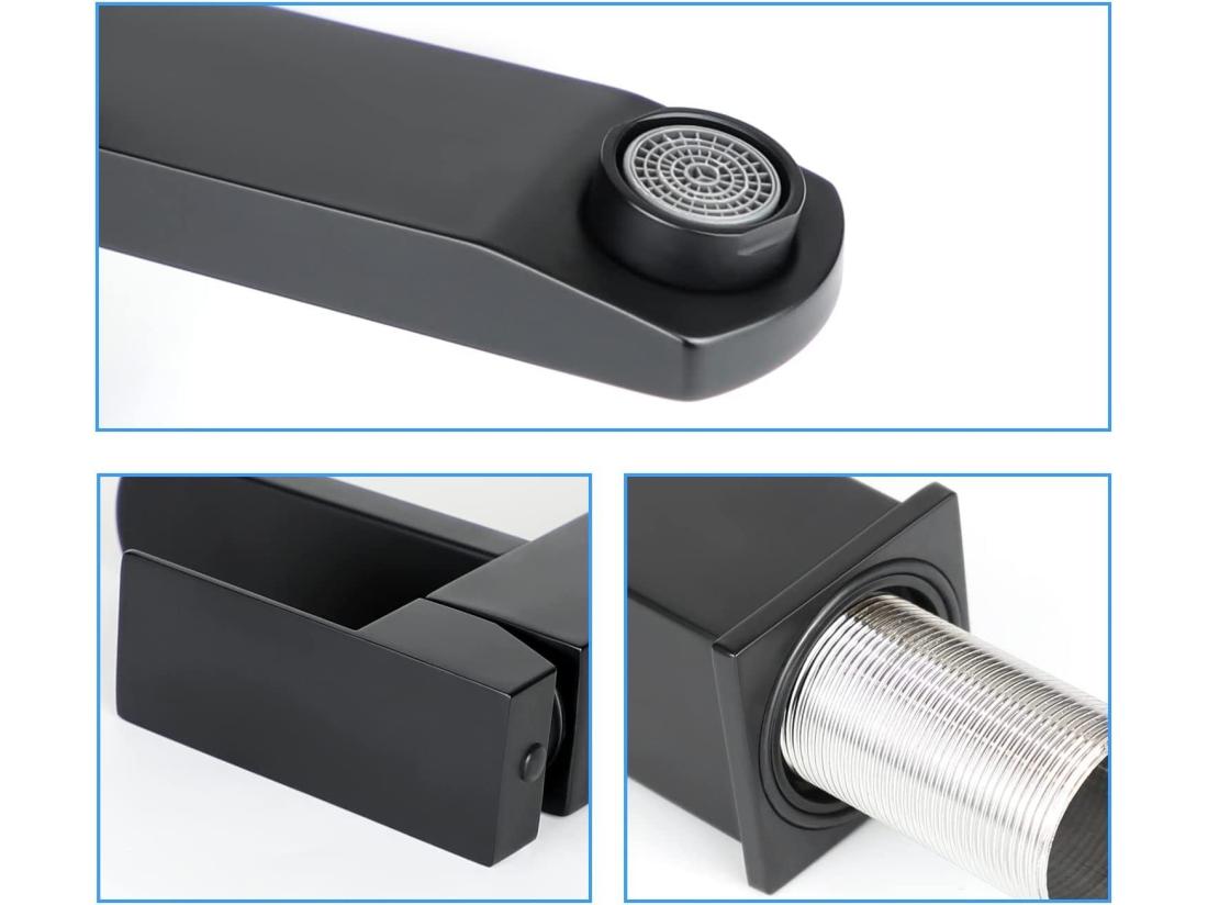 vente unique NETTLIFE robinet d'évier robinet chaud/froid robinet haute pression en acier inoxydable