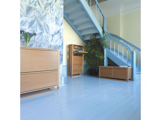 Vente Unique NewEst - Meuble à Chaussures 2 Compartiments En Bois L120cm - Bois Clair