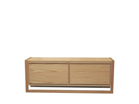 Vente Unique NewEst - Meuble à Chaussures 2 Compartiments En Bois L120cm - Bois Clair