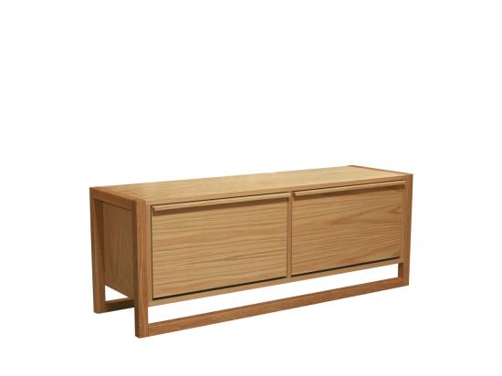 vente unique NewEst - Meuble à chaussures 2 compartiments en bois L120cm - Bois clair