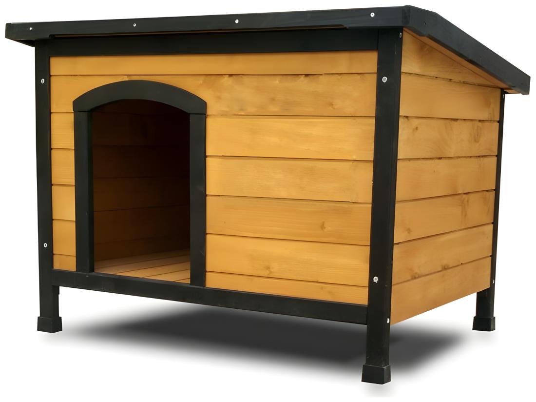 Vente Unique Niche Chien Bois Pin Haute Qualite CARLO 225 L 104 X 70x 66 Cm