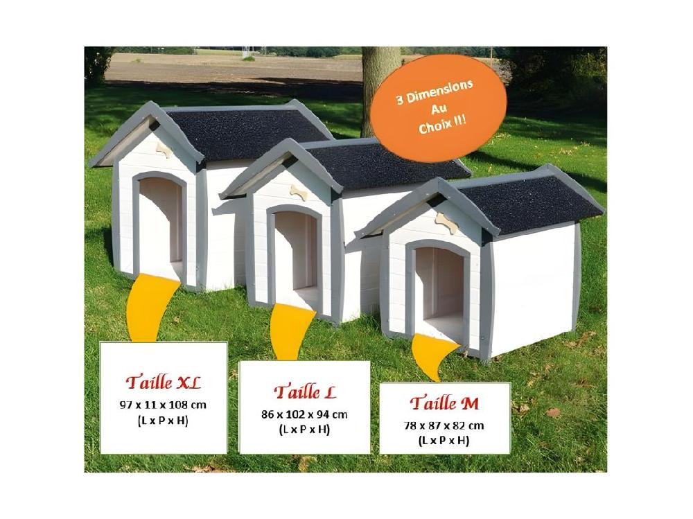 Vente Unique Niche Chien En Bois Moderne De Haute Qualite BELLA 222 Taille L 86 X 102 X 94 Cm