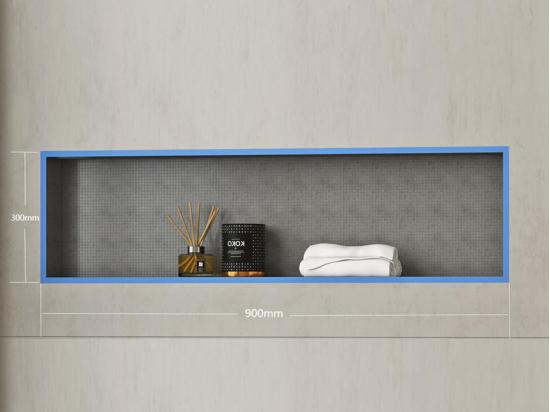 Vente Unique Niche De Douche à Encastrer Et Prête à Carreler - 31 X 91 Cm - KLARA