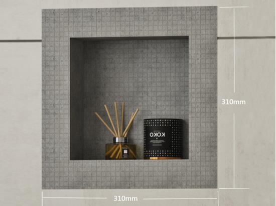 Vente Unique Niche De Douche à Encastrer Et Prête à Carreler - 31 X 31 Cm - KLARA