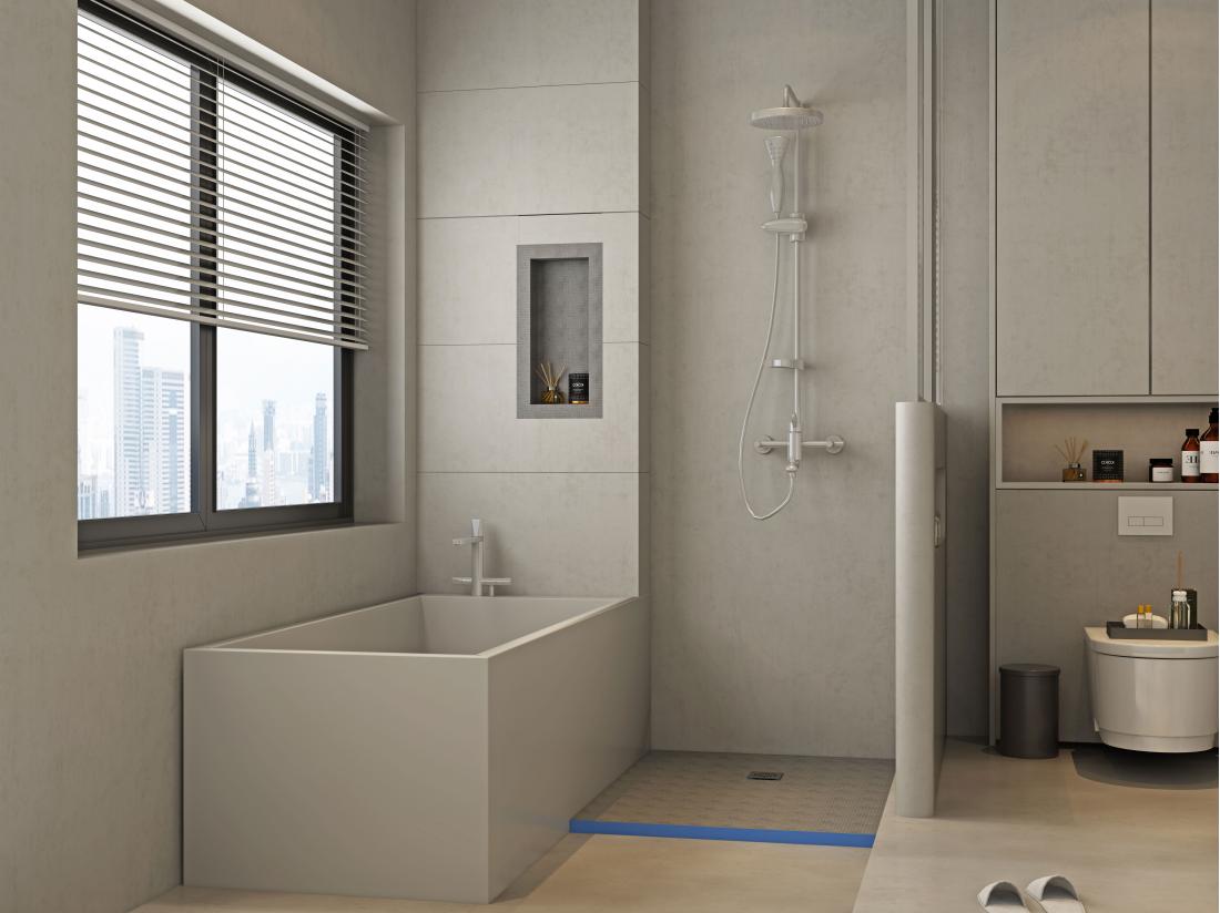 vente unique Niche de douche à encastrer et prête à carreler - 31 x 62 cm - KLARA