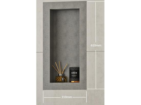 Vente Unique Niche De Douche à Encastrer Et Prête à Carreler - 31 X 61 Cm - KLARA