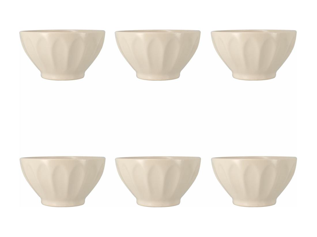 vente unique Novastyl - Lot 6 Bol Bistrot 580ml En Faience Creme