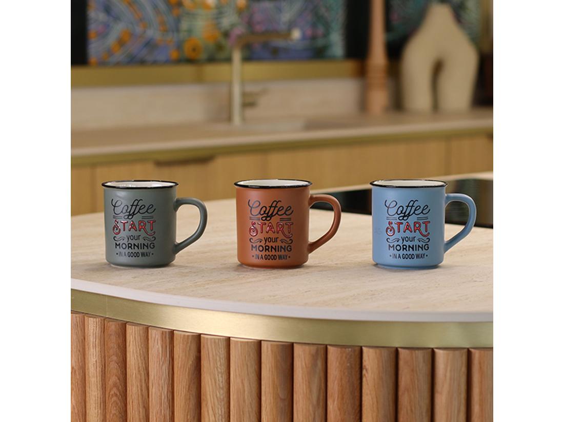 Vente Unique Novastyl - Lot 6 Mugs Coffee Start 42cl En Gres