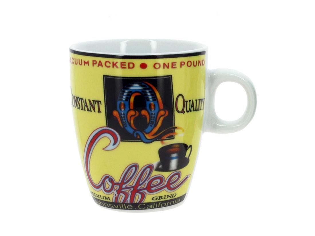 vente unique Novastyl - Lot 6 Tasses A Cafe Old School 20cl Porcelaine Decors Assortis
