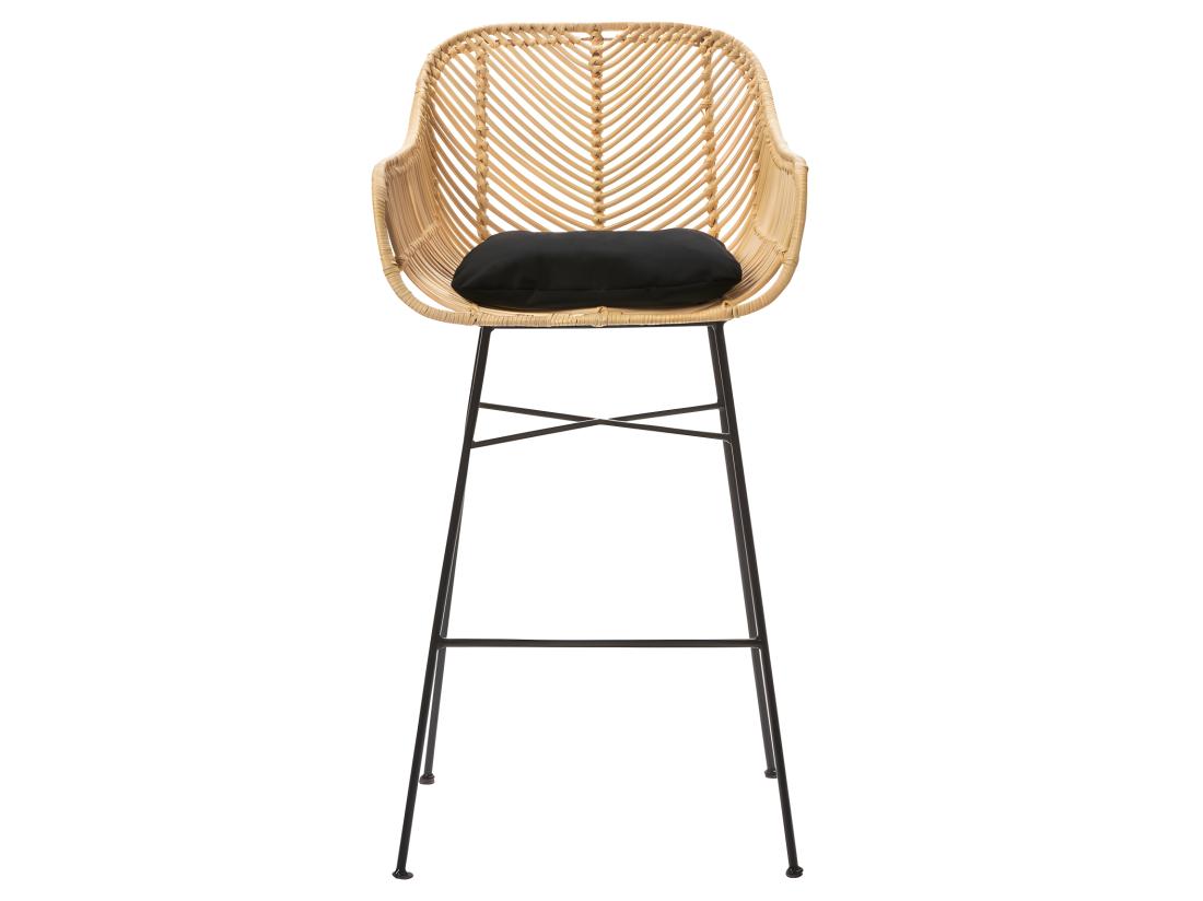 Vente Unique Nunuhai - Lot De 2 Tabourets De Bar En Rotin H68cm - Naturel