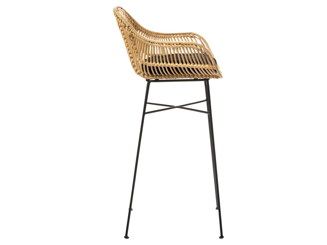 Vente Unique Nunuhai - Lot De 2 Tabourets De Bar En Rotin H76cm - Naturel