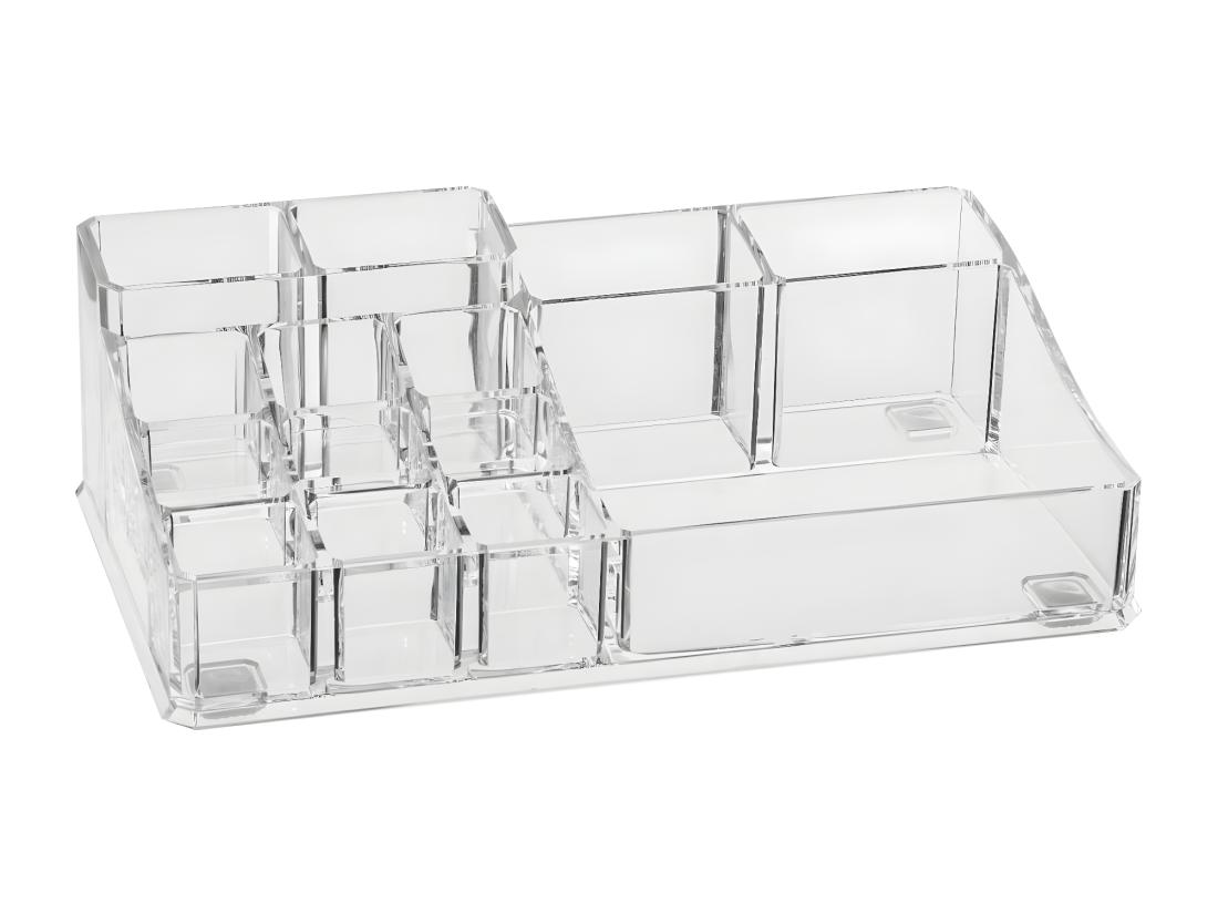 vente unique Organiseur de salle de bain Rangement maquillage 14 compartiments