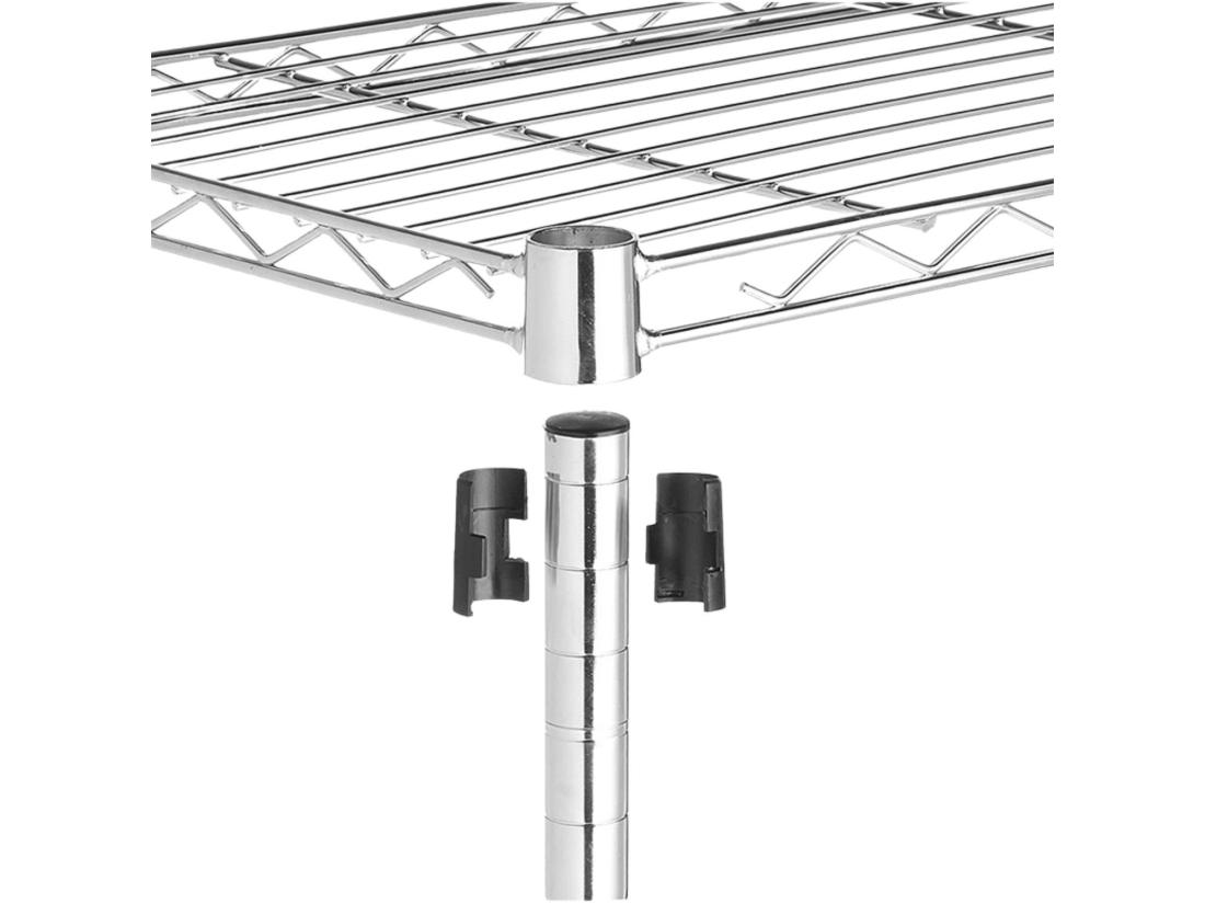 vente unique Pack 2 Rayonnages métalliques avec 4 étagères réglables 137x91.4x35.5cm 320Kg 7house