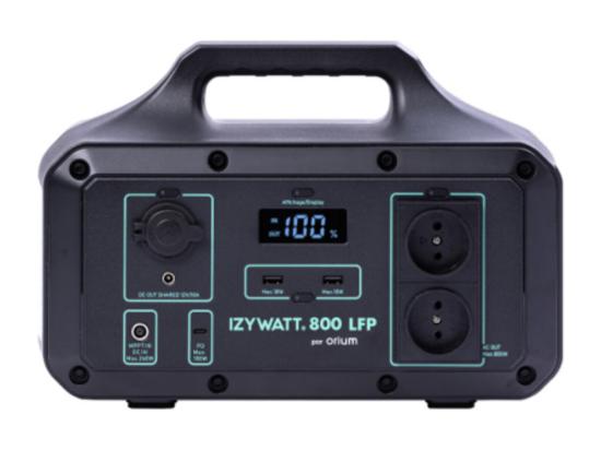 Vente Unique Pack Générateur Solaire LFP Izywatt 800 + Panneau Solaire Fixe 200W - Orium