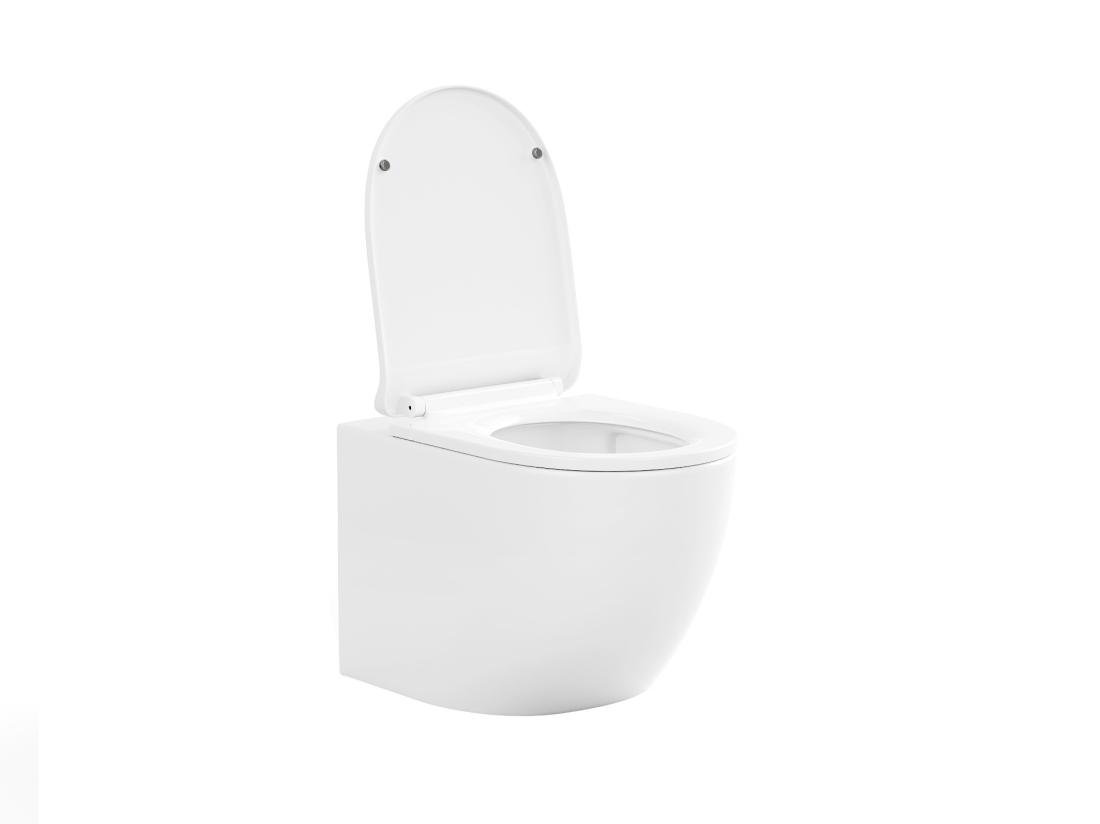 Vente Unique Pack WC Suspendu Avec Bâti-support Décoratif - Blanc Brillant - JAVOINE