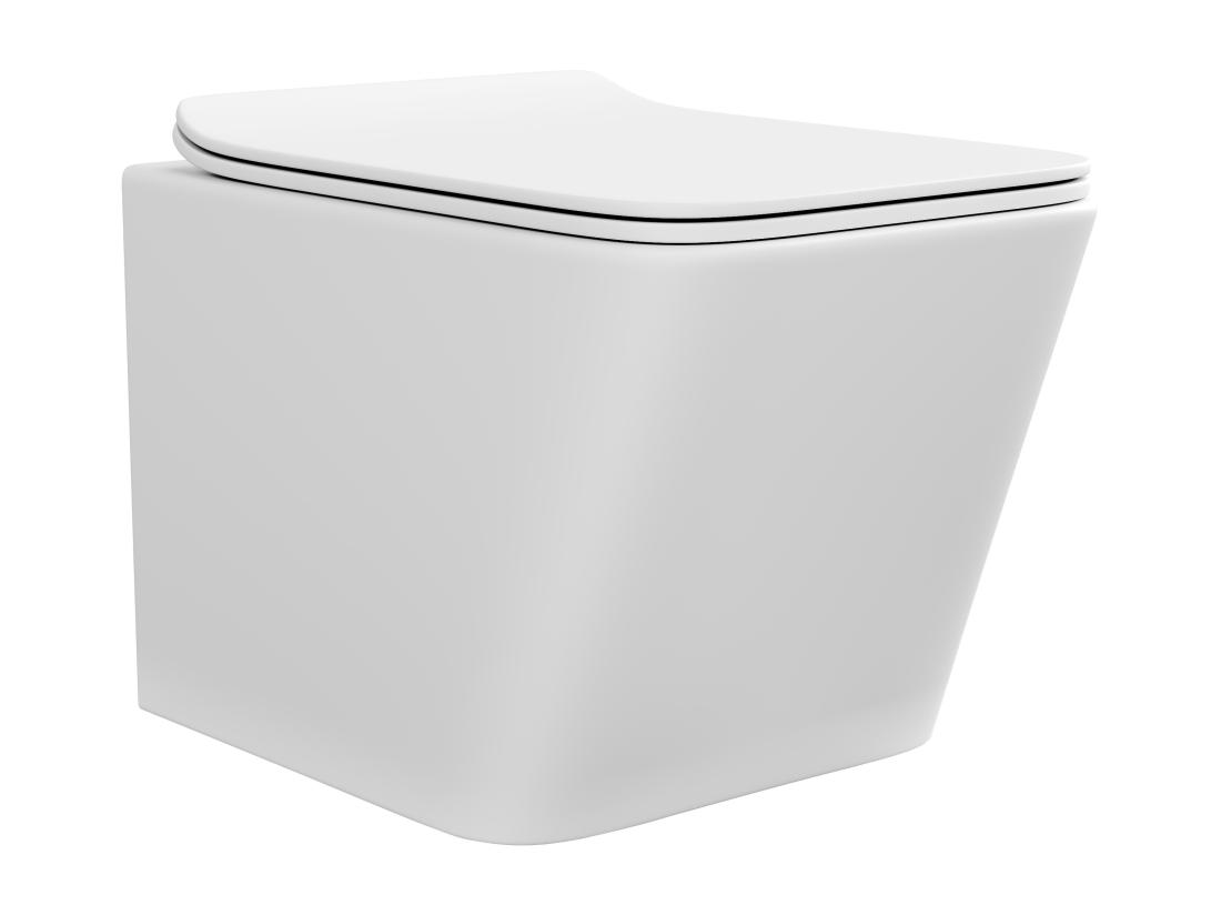 Vente Unique Pack WC Suspendu Blanc Mat Avec Bâti-support Et Plaque De Déclenchement Blanche - CLEMONA