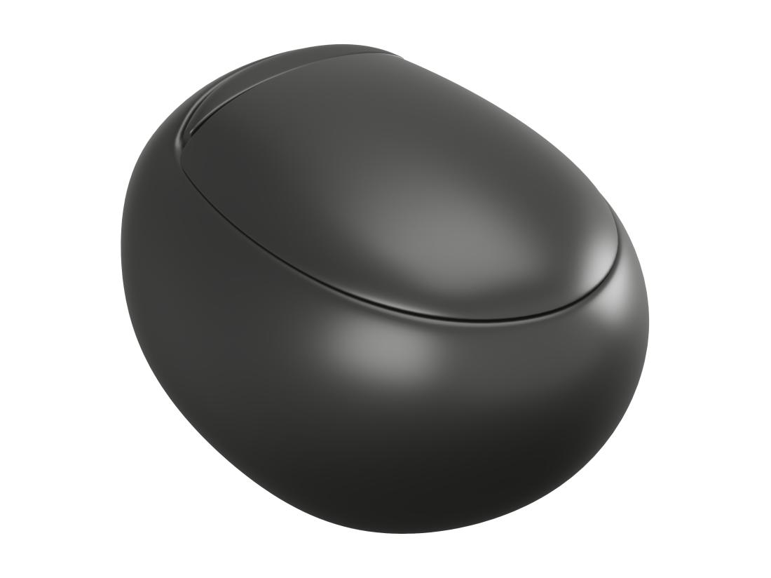 Vente Unique Pack WC Suspendu En Céramique Noir Mat Avec Bâti-support Décoratif - HURO II
