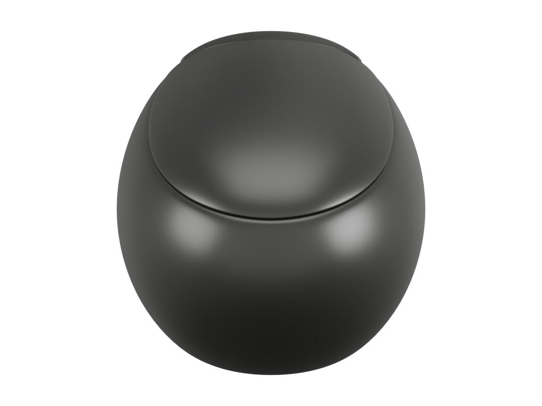 Vente Unique Pack WC Suspendu En Céramique Noir Mat Avec Bâti-support Décoratif - HURO II