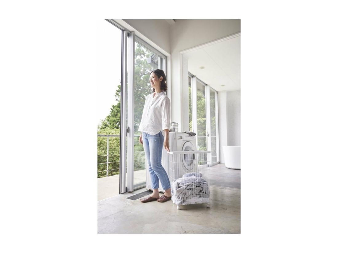 Vente Unique Panier à Linge à Roulettes En Métal H56.5cm