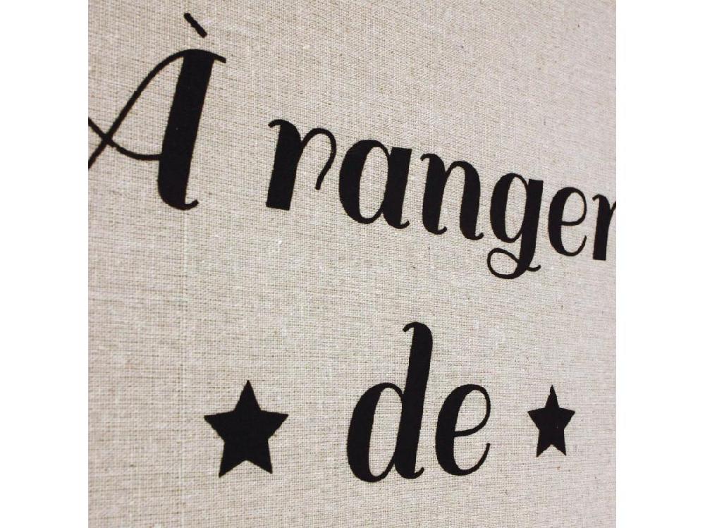 Vente Unique Panier à Linge Cartonnée Avec Couvercle 70L Beige A Ranger De A à Z