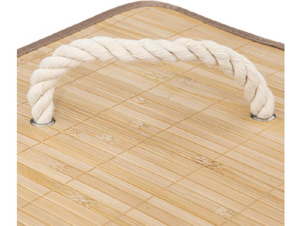 Vente Unique Panier à Linge D'angle 48L En Bambou L 35 X P 35 X H 50 Cm