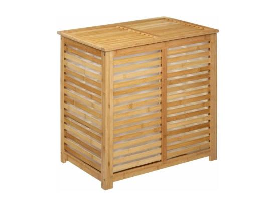 vente unique Panier à Linge Double Bambou "Sicela" 60cm Naturel
