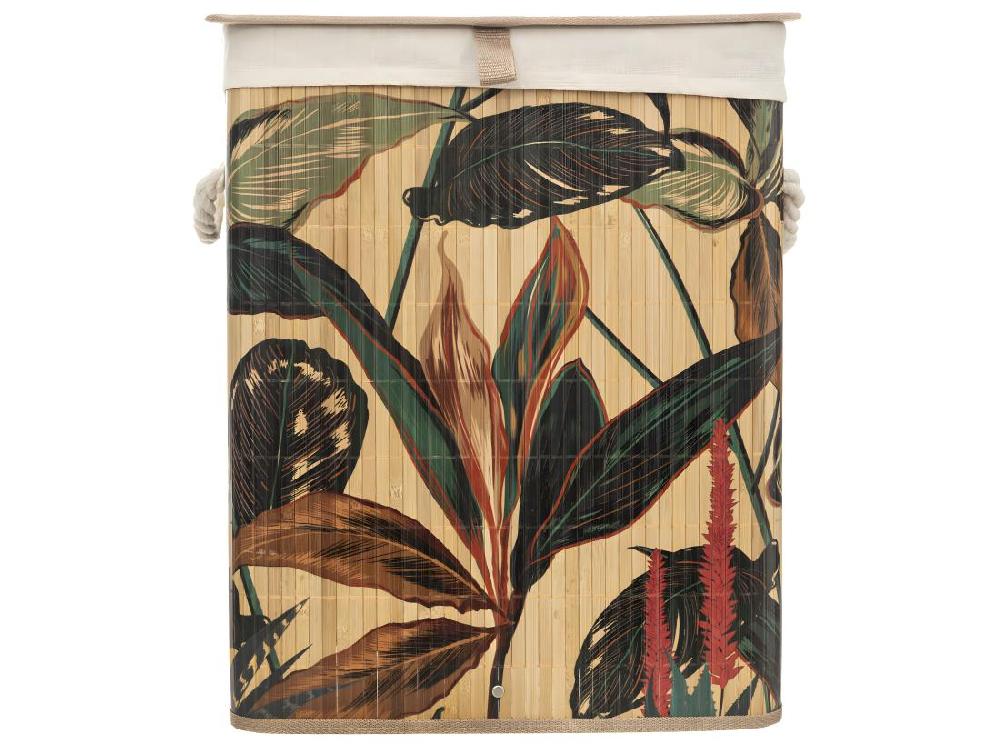 Vente Unique Panier à Linge En Bambou "Palawan" 50L Multicolore