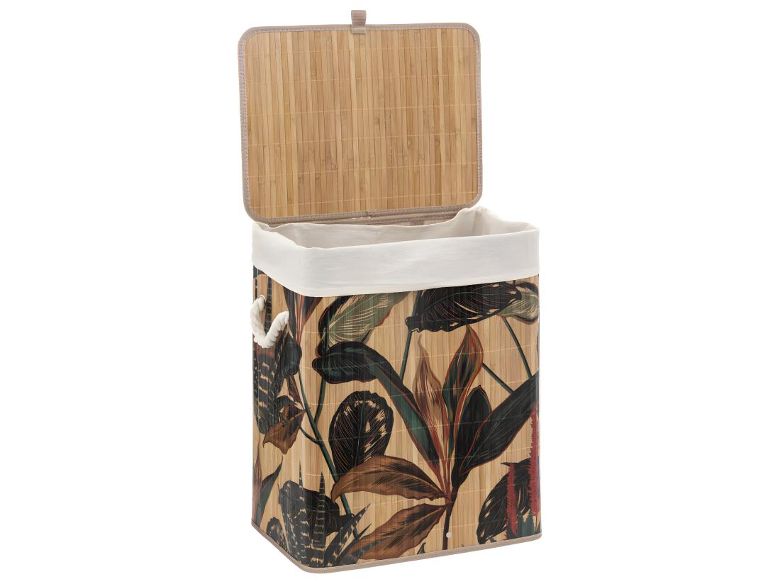 Vente Unique Panier à Linge En Bambou "Palawan" 50L Multicolore