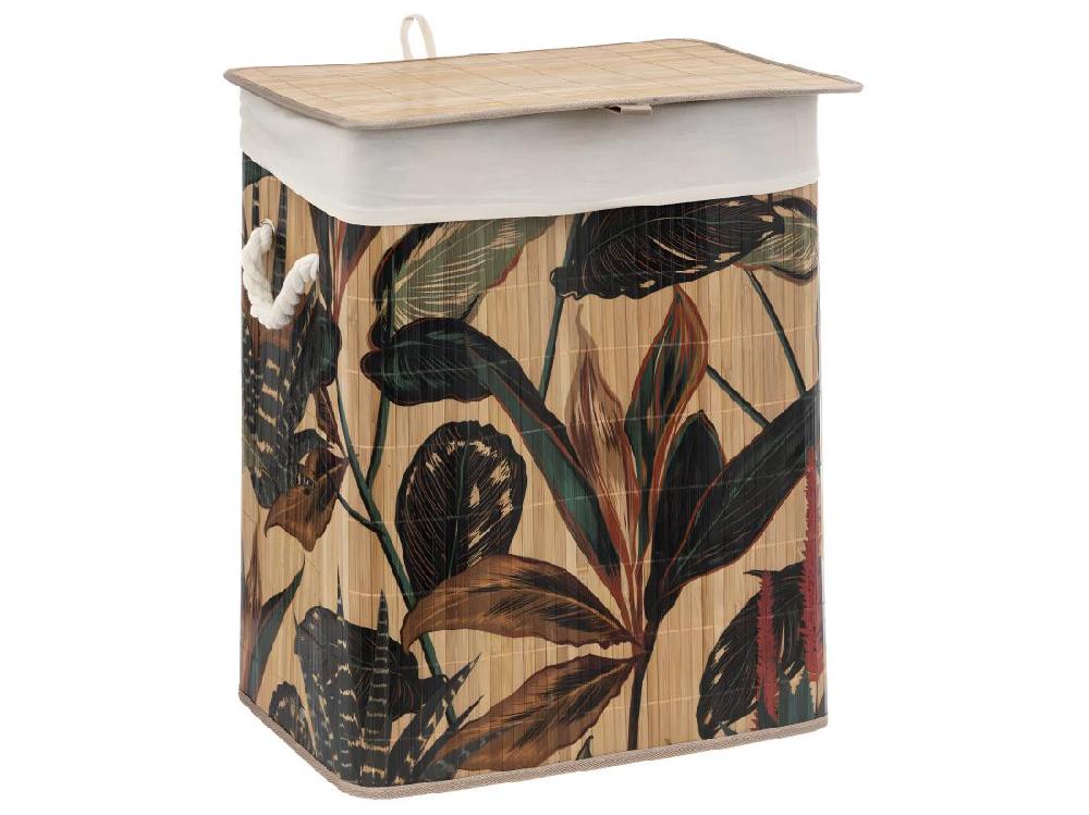 Vente Unique Panier à Linge En Bambou "Palawan" 50L Multicolore