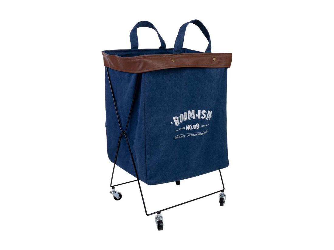 Vente Unique Panier à Linge En Métal Et Tissu 41x32x58h Cm