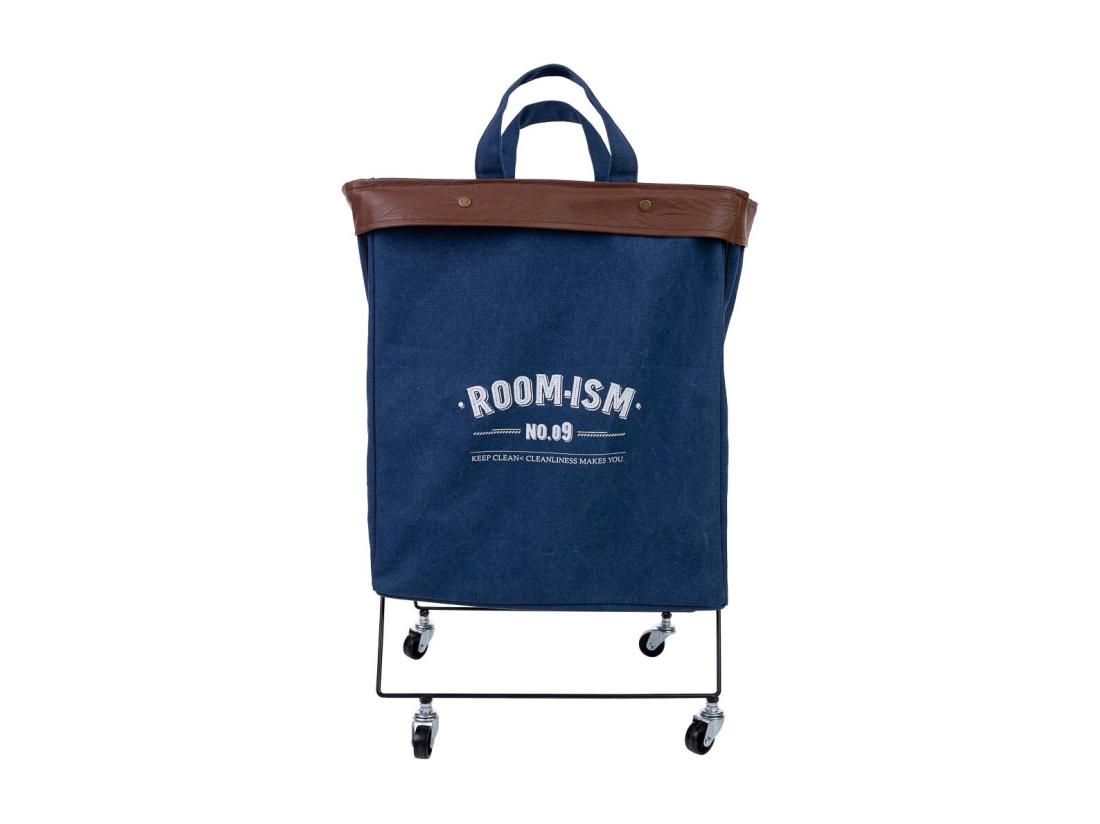 vente unique Panier à linge en métal et tissu 41x32x58h cm