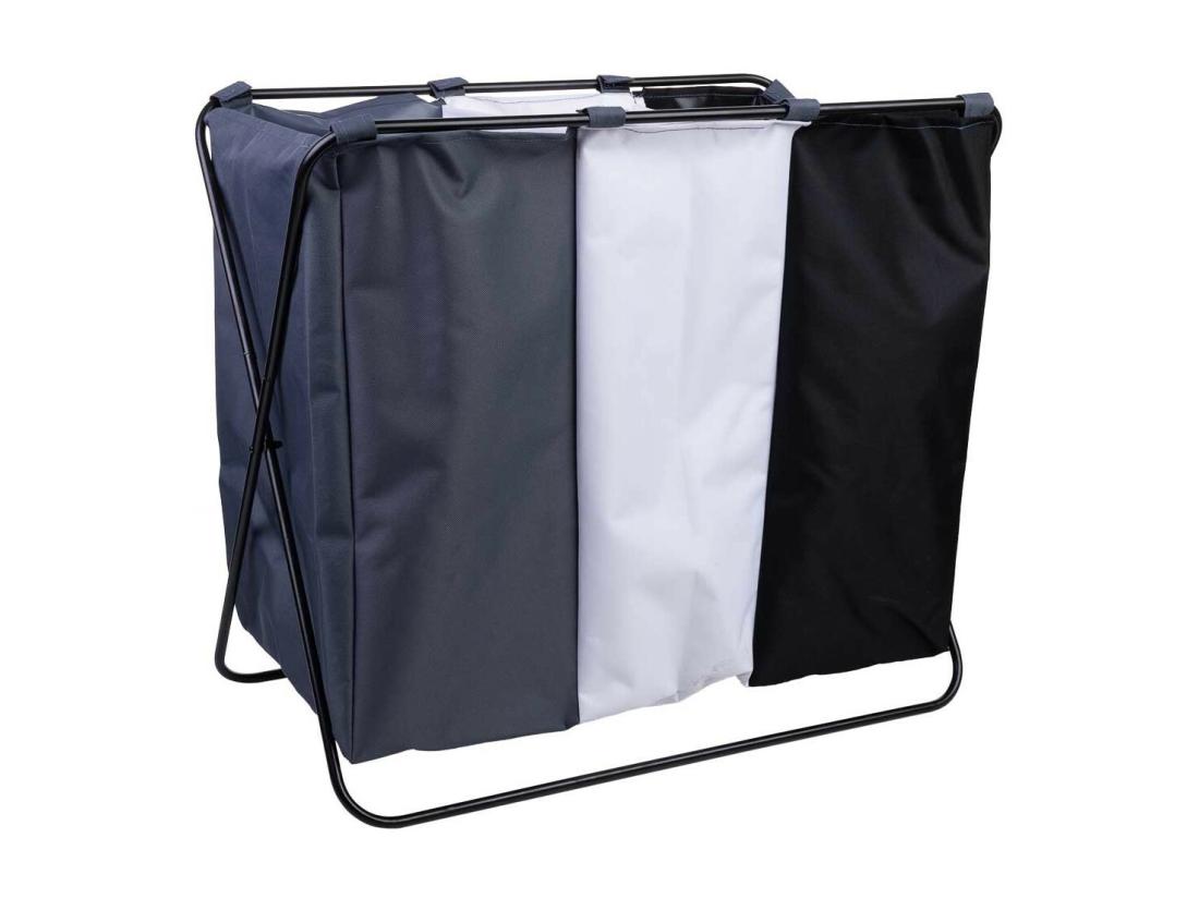 Vente Unique Panier à Linge En Métal Et Tissu 65.5x40x56h Cm