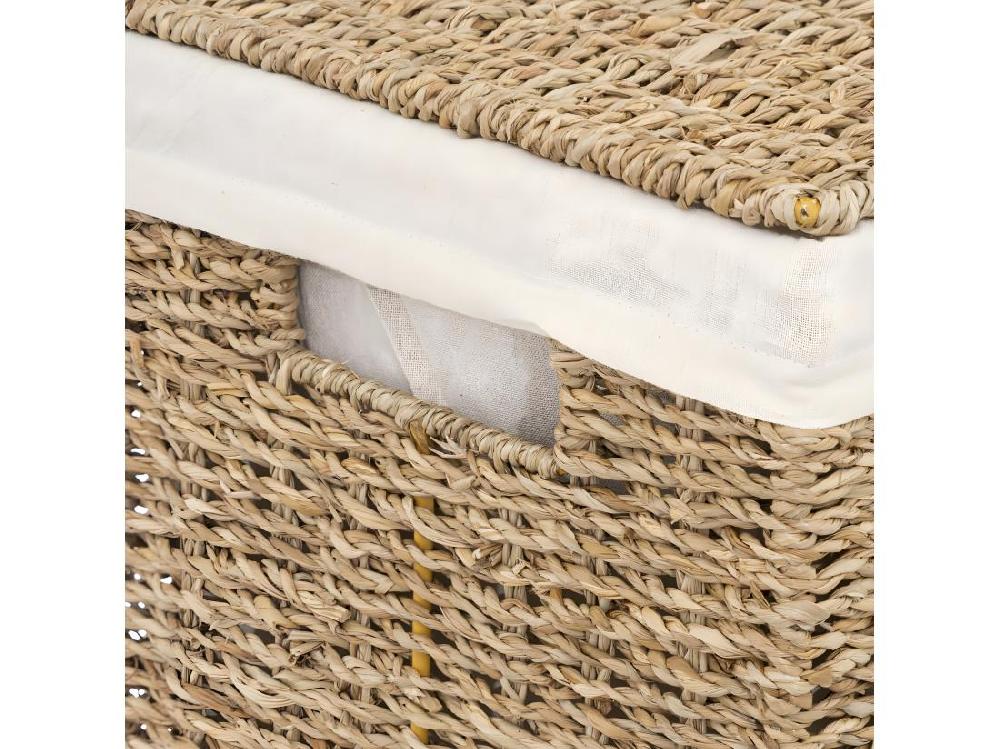 Vente Unique Panier à Linge En Osier "Seagrass" 55cm Naturel