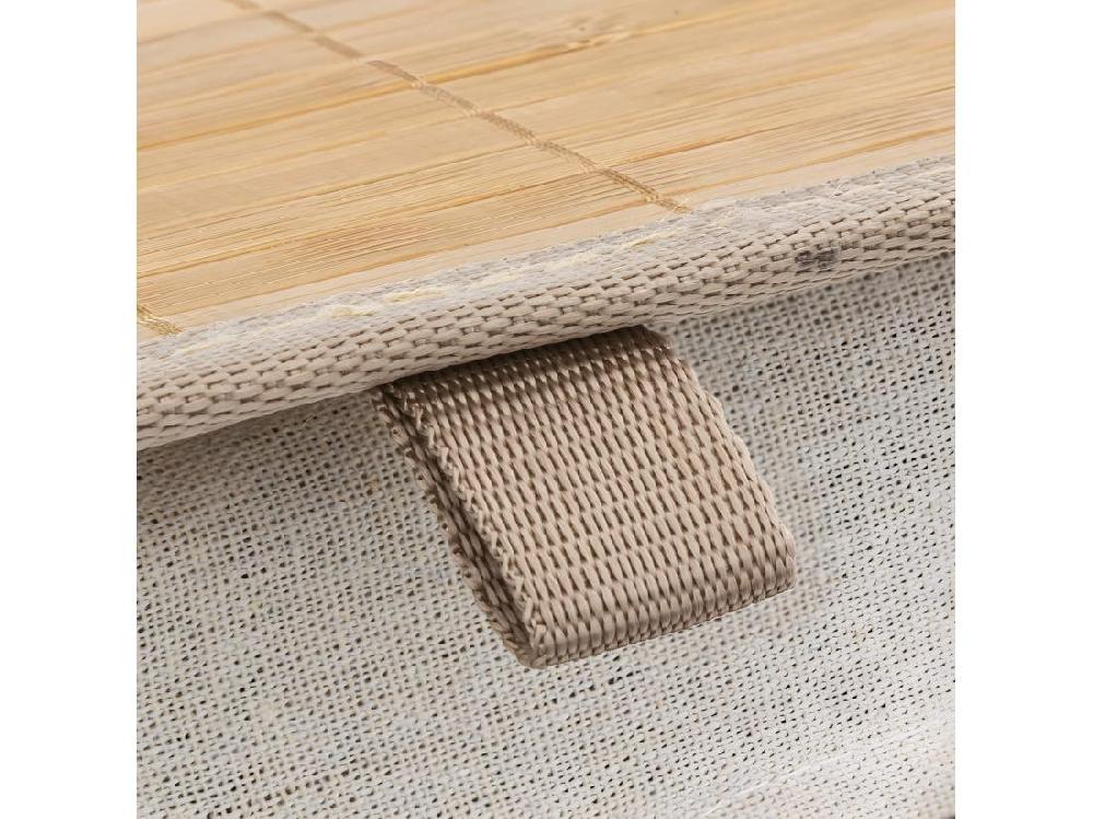 Vente Unique Panier A Linge - Marron Et Beige - Bambou - L. 41 5 X P. 30 X H. 50 Cm