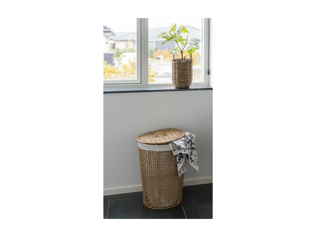 Vente Unique Panier à Linge Pomal Marron 42x42x56 Cm EPIKASA