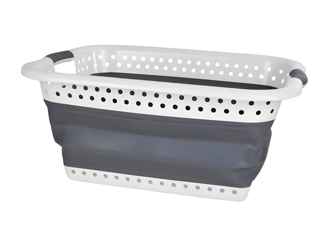 vente unique Panier à Linge "Rétractable" 37L Anthracite