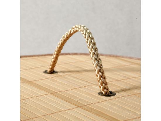 Vente Unique Panier à Linge Rond En Bambou 60L - H50 Cm