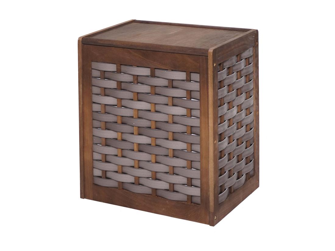 vente unique Panier à linge sac bois marron 51 x 35 x 61 cm 04_0003775