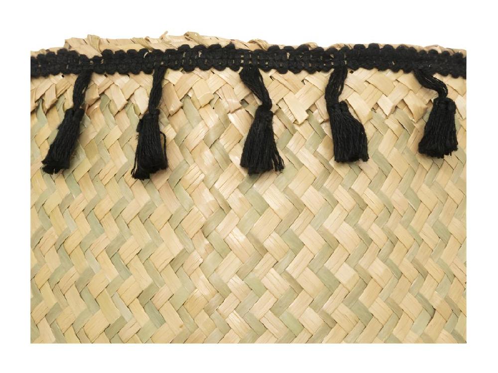 Vente Unique Panier à Pompons Pliable "Alina" 37cm Beige