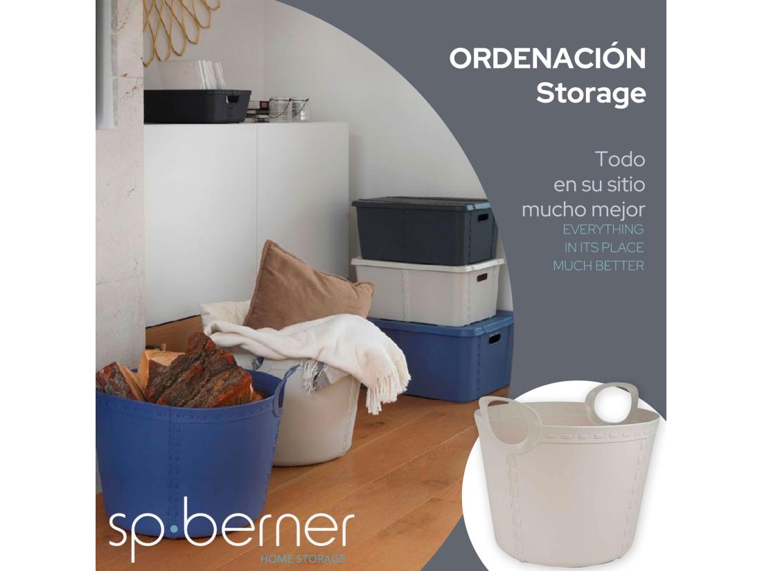 Vente Unique Panier Craft Petit 15l Gris Clair 40x32x28