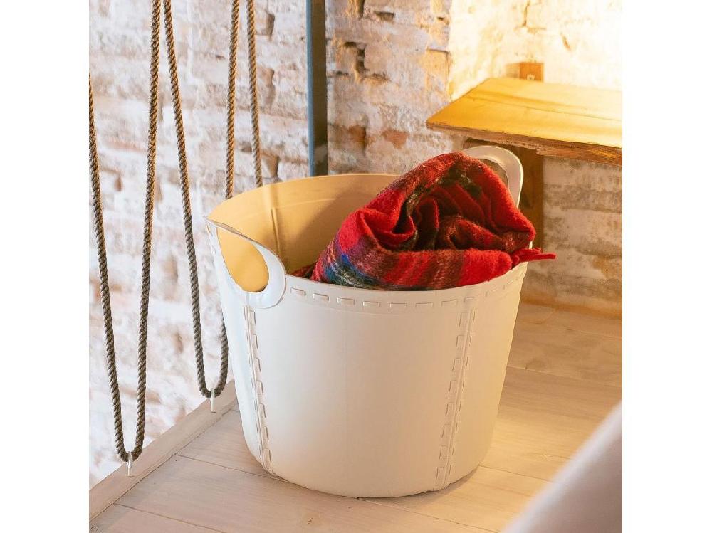 vente unique panier craft petit 15l gris clair 40x32x28