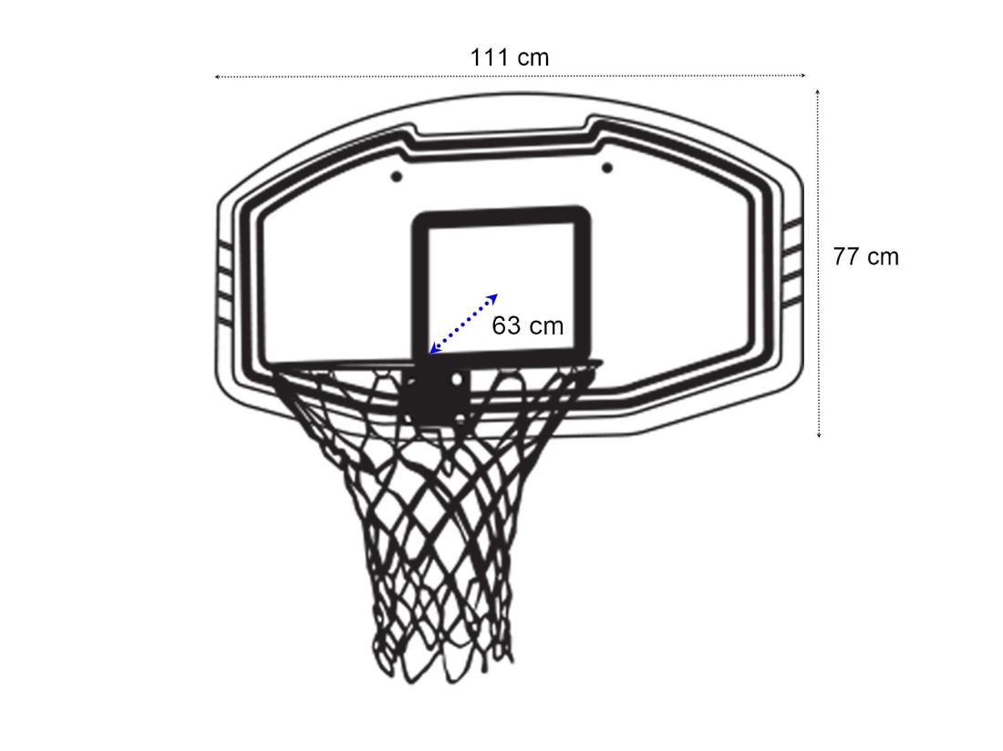 Vente Unique Panier De Basket Mural Blanc - L111 X H77 Cm - BEMIDJI