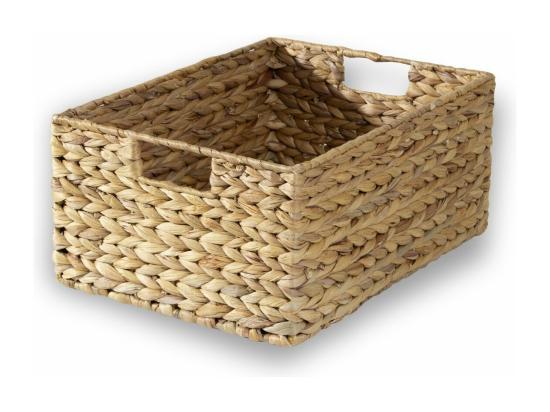 vente unique Panier en jacinthe d'eau armature métal - hauteur 17 cm